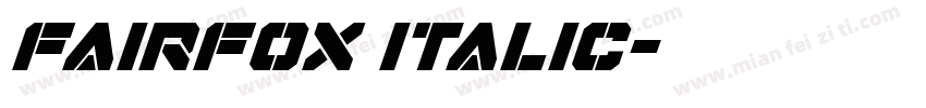 fairfox italic字体转换